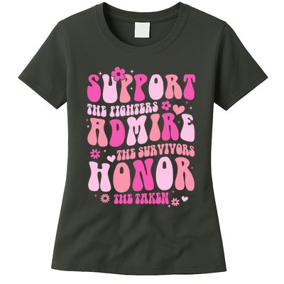 Breast Cancer Awareness Support Admire Honor Womens T-Shirt