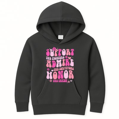 Breast Cancer Awareness Support Admire Honor Kids Hoodie