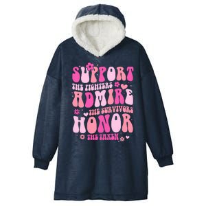 Breast Cancer Awareness Support Admire Honor Hooded Wearable Blanket