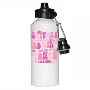 Breast Cancer Awareness Support Admire Honor Aluminum Water Bottle