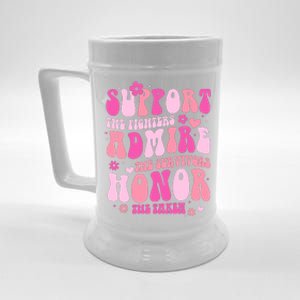 Breast Cancer Awareness Support Admire Honor Beer Stein