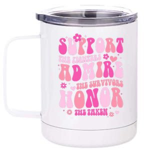 Breast Cancer Awareness Support Admire Honor 12 oz Stainless Steel Tumbler Cup