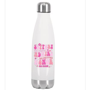 Breast Cancer Awareness Support Admire Honor Stainless Steel Insulated Water Bottle