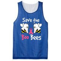 Breast Cancer Awareness Save Boo Bees Funny Halloween Gift Mesh Reversible Basketball Jersey Tank