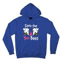 Breast Cancer Awareness Save Boo Bees Funny Halloween Gift Tall Hoodie