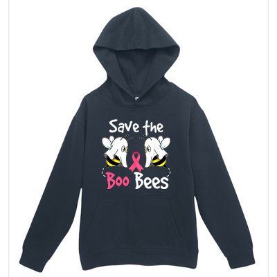 Breast Cancer Awareness Save Boo Bees Funny Halloween Gift Urban Pullover Hoodie