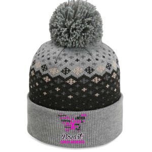 Breast Cancer Awareness Pink Butterfly Ribbon Quotes The Baniff Cuffed Pom Beanie