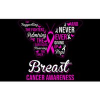 Breast Cancer Awareness Pink Butterfly Ribbon Quotes Bumper Sticker