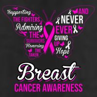 Breast Cancer Awareness Pink Butterfly Ribbon Quotes Trucker Hat