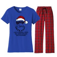 Bpop Claus Awesome Happy New Santa Claus Christmas Gift Women's Flannel Pajama Set