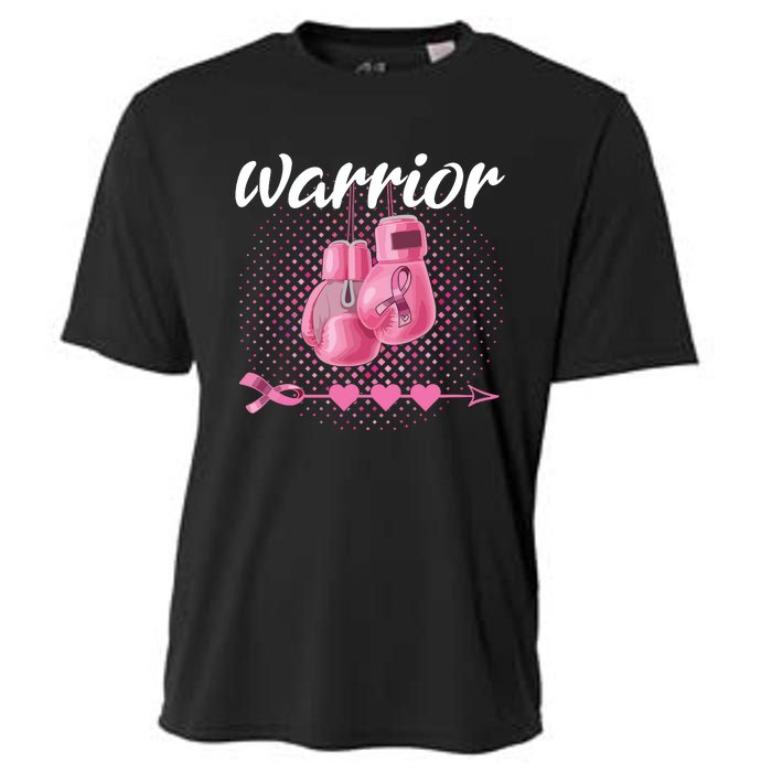 Breast Cancer Awareness Pink Boxing Gloves Warrior Cooling Performance Crew T-Shirt