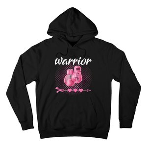 Breast Cancer Awareness Pink Boxing Gloves Warrior Hoodie