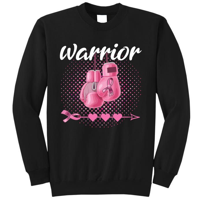 Breast Cancer Awareness Pink Boxing Gloves Warrior Sweatshirt