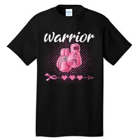 Breast Cancer Awareness Pink Boxing Gloves Warrior Tall T-Shirt