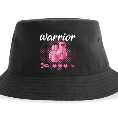 Breast Cancer Awareness Pink Boxing Gloves Warrior Sustainable Bucket Hat