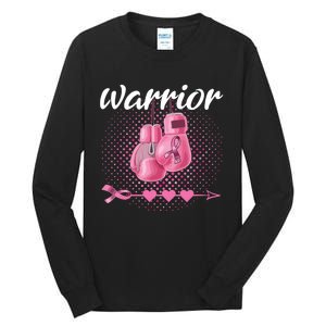 Breast Cancer Awareness Pink Boxing Gloves Warrior Tall Long Sleeve T-Shirt