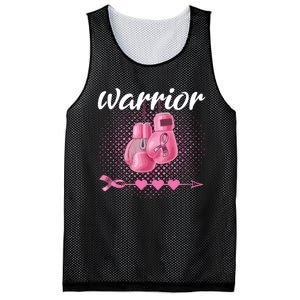 Breast Cancer Awareness Pink Boxing Gloves Warrior Mesh Reversible Basketball Jersey Tank