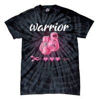 Breast Cancer Awareness Pink Boxing Gloves Warrior Tie-Dye T-Shirt