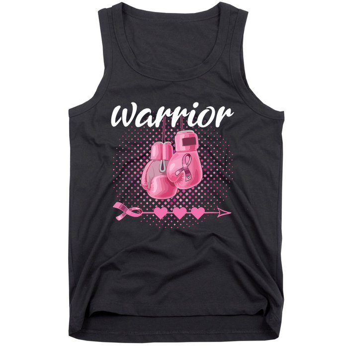 Breast Cancer Awareness Pink Boxing Gloves Warrior Tank Top