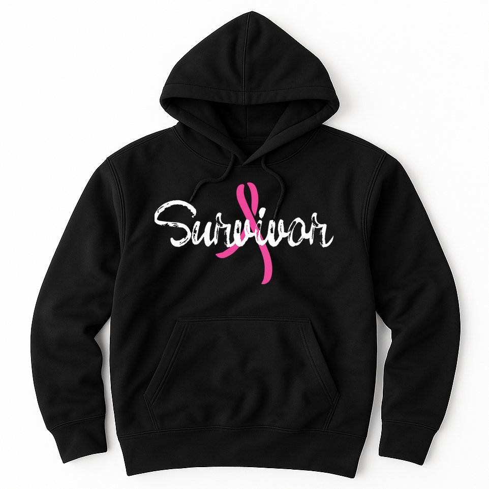 Breast Cancer Awareness Survivor Pink Ribbon Gift Hoodie