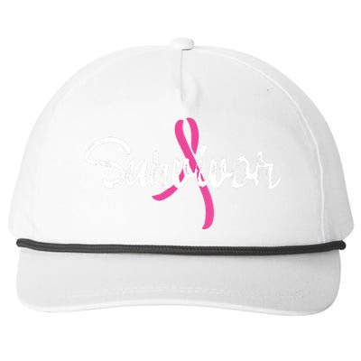 Breast Cancer Awareness Survivor Pink Ribbon Gift Snapback Five-Panel Rope Hat