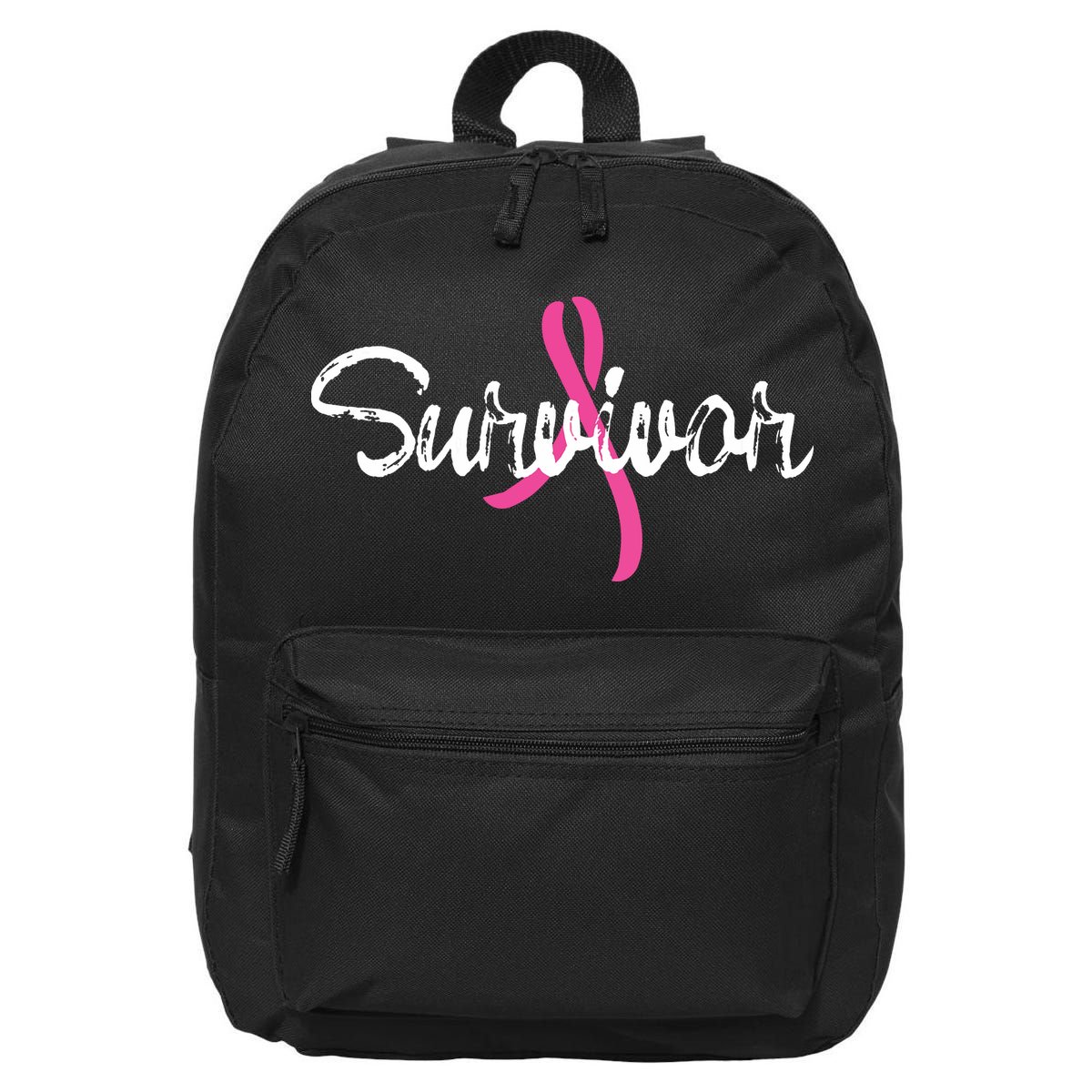 Breast Cancer Awareness Survivor Pink Ribbon Gift 16 in Basic Backpack