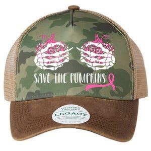 Breast Cancer Awareness Save The Pumpkins Halloween Costume Legacy Tie Dye Trucker Hat