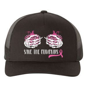 Breast Cancer Awareness Save The Pumpkins Halloween Costume Yupoong Adult 5-Panel Trucker Hat