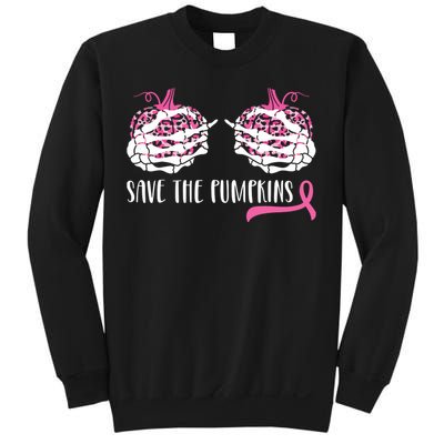 Breast Cancer Awareness Save The Pumpkins Halloween Costume Sweatshirt