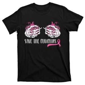 Breast Cancer Awareness Save The Pumpkins Halloween Costume T-Shirt