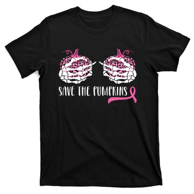 Breast Cancer Awareness Save The Pumpkins Halloween Costume T-Shirt