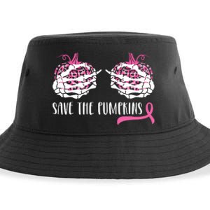 Breast Cancer Awareness Save The Pumpkins Halloween Costume Sustainable Bucket Hat