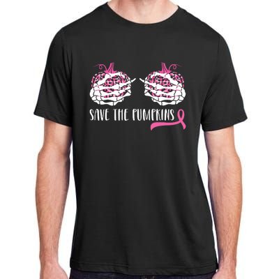 Breast Cancer Awareness Save The Pumpkins Halloween Costume Adult ChromaSoft Performance T-Shirt