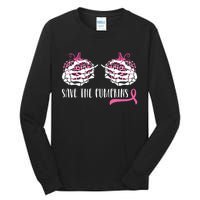 Breast Cancer Awareness Save The Pumpkins Halloween Costume Tall Long Sleeve T-Shirt