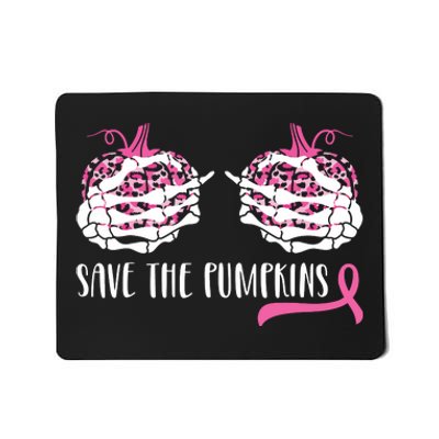 Breast Cancer Awareness Save The Pumpkins Halloween Costume Mousepad