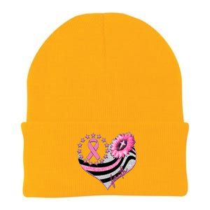 Breast Cancer Awareness Faith Knit Cap Winter Beanie