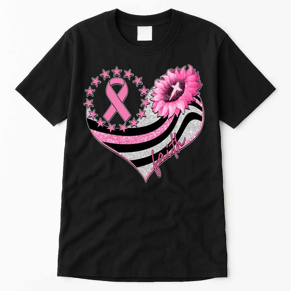 Breast Cancer Awareness Faith Tall T-Shirt