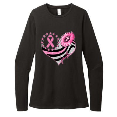 Breast Cancer Awareness Faith Womens CVC Long Sleeve Shirt