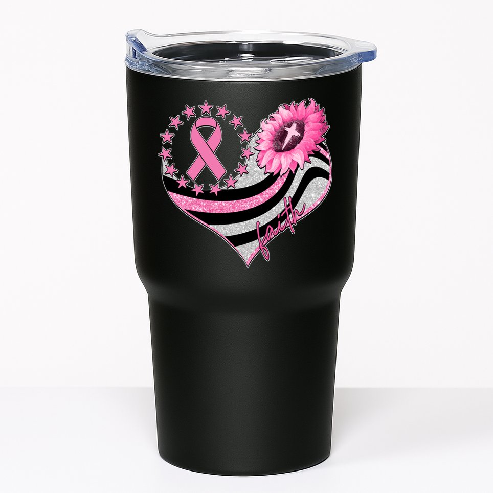 Breast Cancer Awareness Faith Tumbler