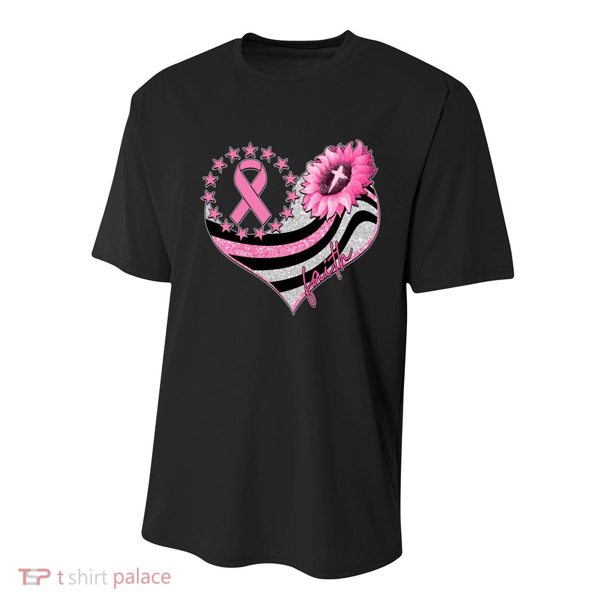 Breast Cancer Awareness Faith Youth Performance Sprint T-Shirt