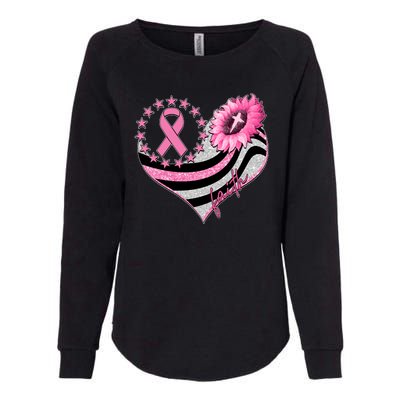 Breast Cancer Awareness Faith Womens California Wash Sweatshirt