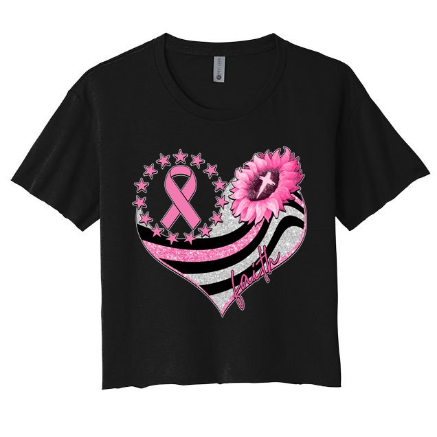 Breast Cancer Awareness Faith Crop Top