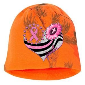 Breast Cancer Awareness Faith Kati - Camo Knit Beanie