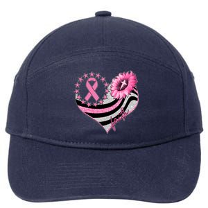 Breast Cancer Awareness Faith 7-Panel Snapback Hat