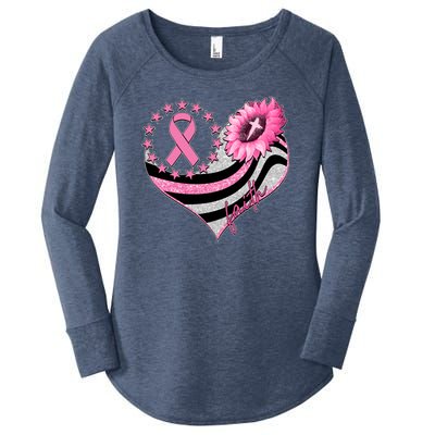 Breast Cancer Awareness Faith Women's Perfect Tri Tunic Long Sleeve Shirt