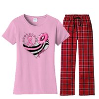 Breast Cancer Awareness Faith Women's Flannel Pajama Set