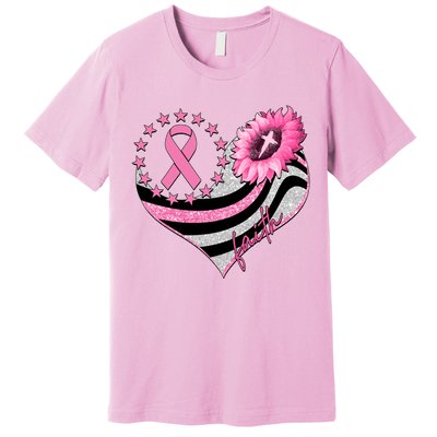 Breast Cancer Awareness Faith Premium T-Shirt