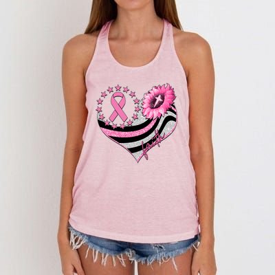 Breast Cancer Awareness Faith Women's Knotted Racerback Tank