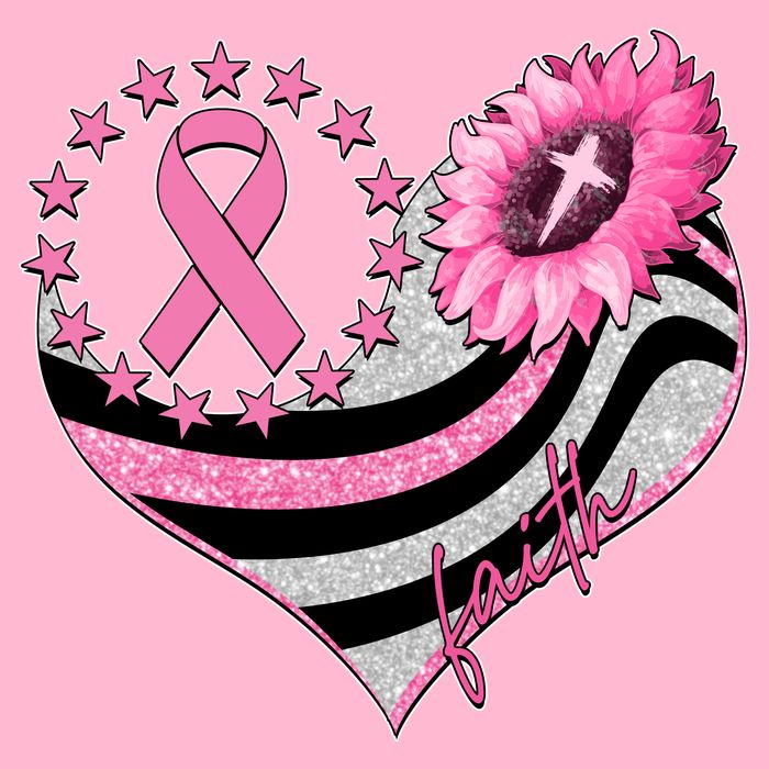 Breast Cancer Awareness Faith Women's V-Neck T-Shirt