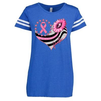 Breast Cancer Awareness Faith Enza Ladies Jersey Football T-Shirt